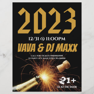 New Year Party Event Announcement Flyer