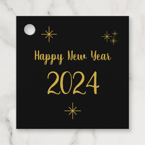 New Year Party Favor Tags