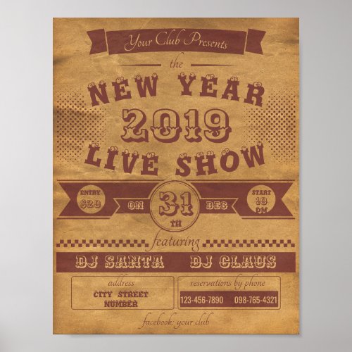 New Year Party Flyer Poster