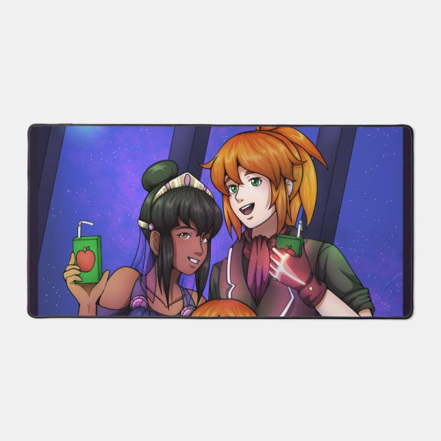 New Year Party in Space Desk Mat (Front)