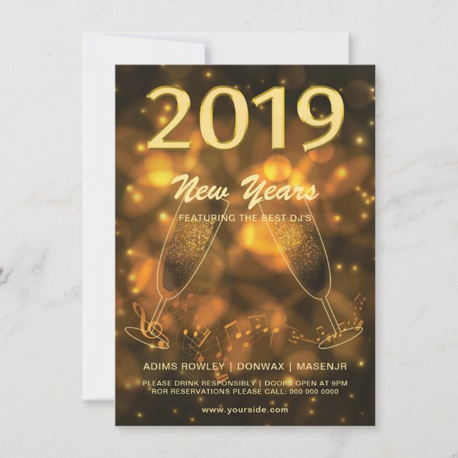 New Year Party Invitation Flyer (Front)