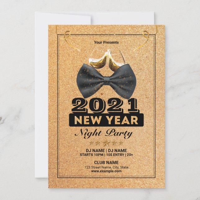 New Year Party Invitation Flyer (Front)