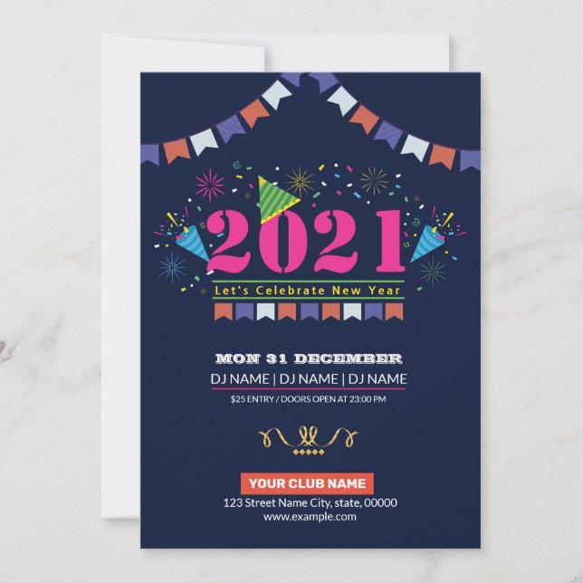 New Year Party Invitation Flyer (Front)