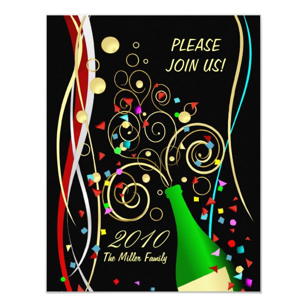 New Year Party Invitations - Champagne Brunch