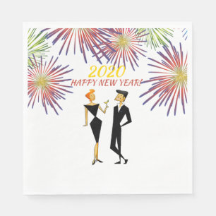 New Year Party! on a Napkins
