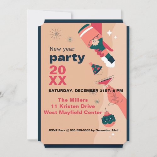 New Year Party Party Invitation