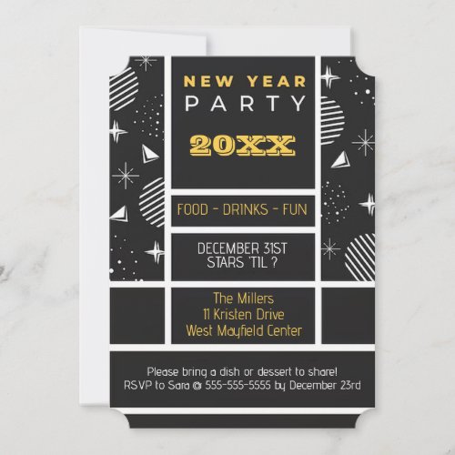 New Year Party Party Invitation