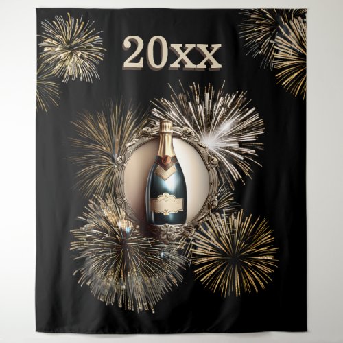 New Year party wall decoration sparkling wine  Tapestry