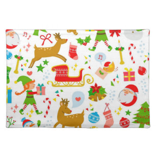 New year pattern cloth placemat