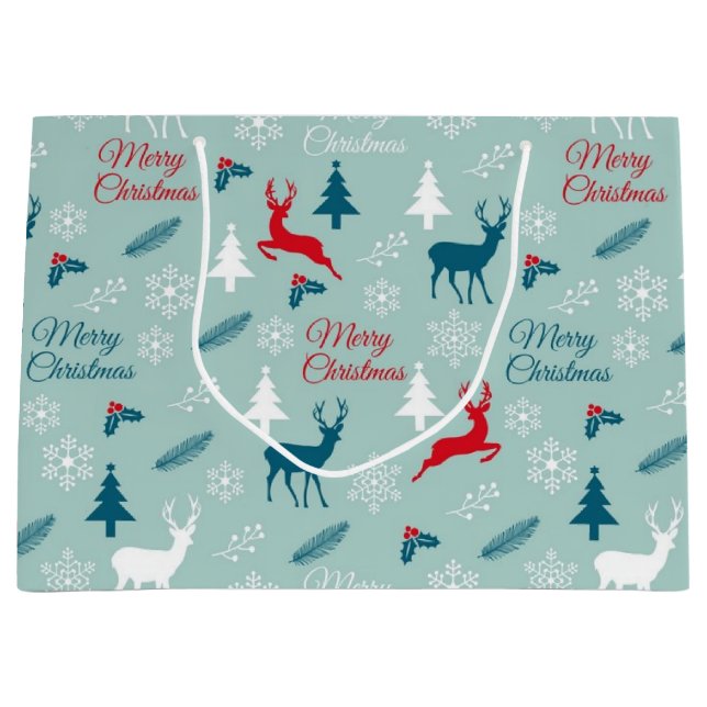 New year pattern large gift bag (Front)