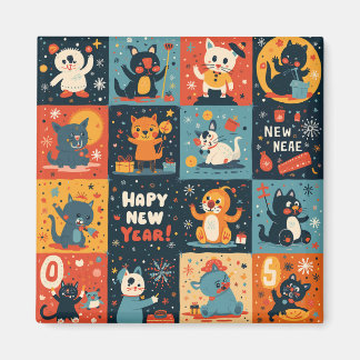 New Year pattern Magnet