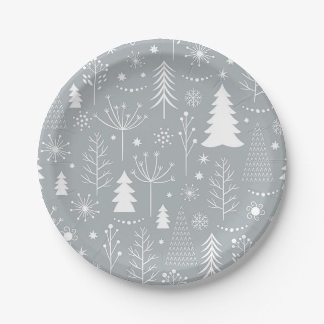 New year pattern paper plates (Front)
