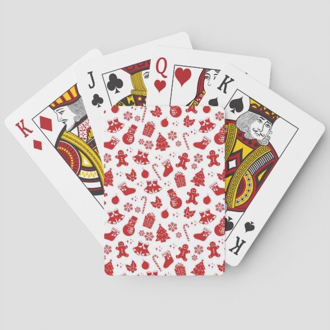 New year pattern poker cards (Back)