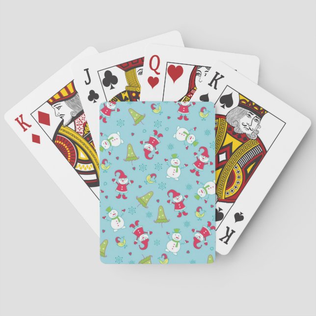New year pattern poker cards (Back)