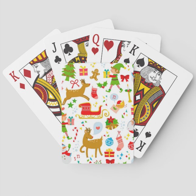New year pattern poker cards (Back)