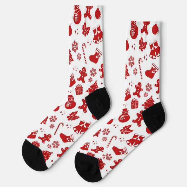 New year pattern socks (Left)