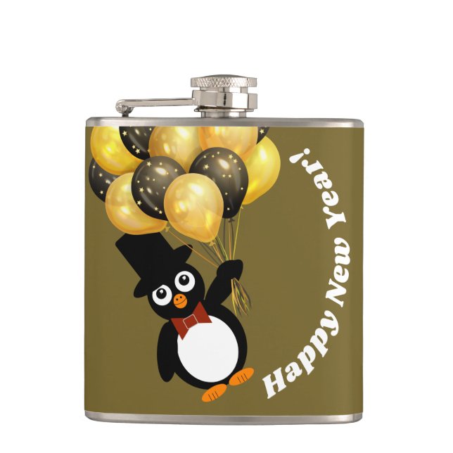 New Year Penguin Flask (Front)