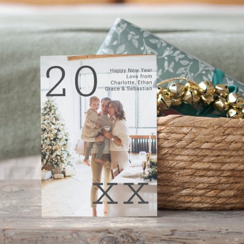 New Year Personalized Photo Postcard