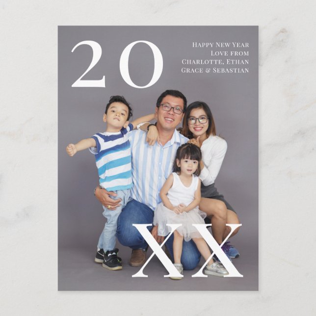 New Year Personalized Photo (postcard back) Postcard (Front)