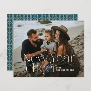 New year Photo elegant Art Deco typography modern