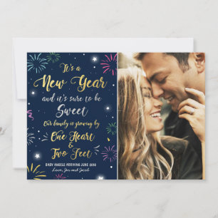 New year pregnancy announcement card 2018