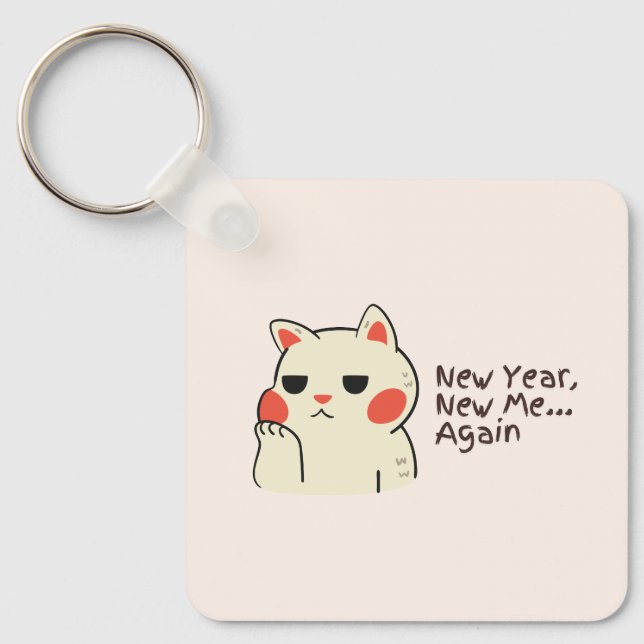 New year quote keychain (Front)