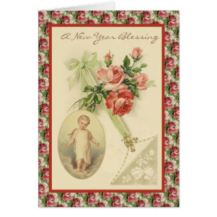 New Year Religious Scripture Jesus Vintage Floral