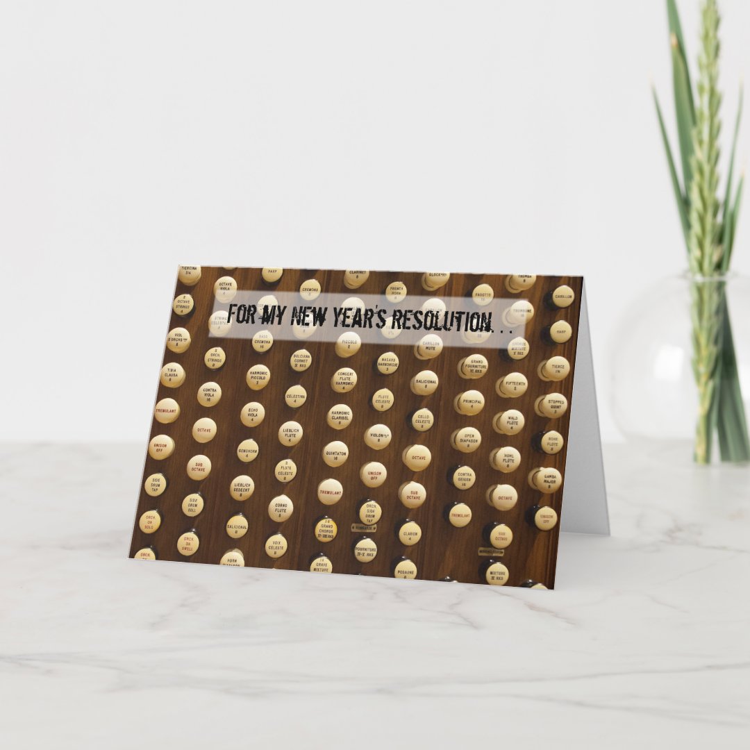New year resolution card | Zazzle