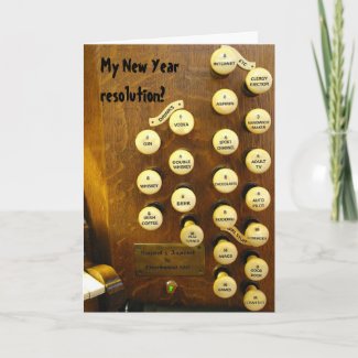 New Year resolution organ card