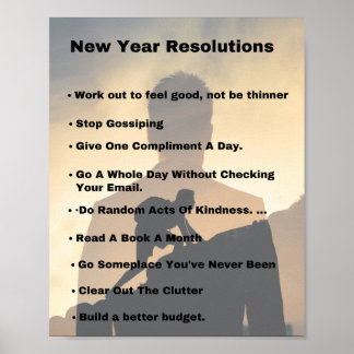 new year resolutions  poster