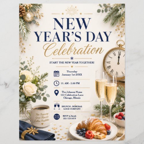 New Year’s Day Celebration Flyer