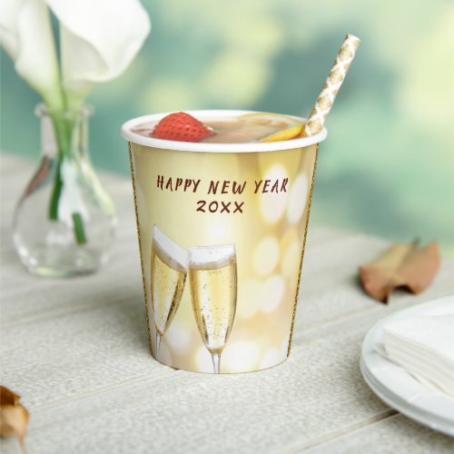 New Yearâs Eve  Day Toast Celebration Party Paper Cups