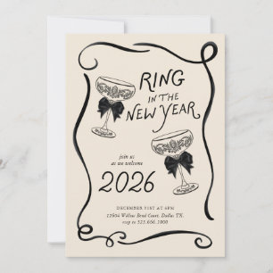 New Year’s Eve Hand Drawn Party Invite