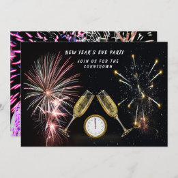 New Year’s Eve Party Fireworks Countdown Invitation