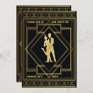 New Year’s Eve Roaring 20's Vintage Party, ZRP Invitation
