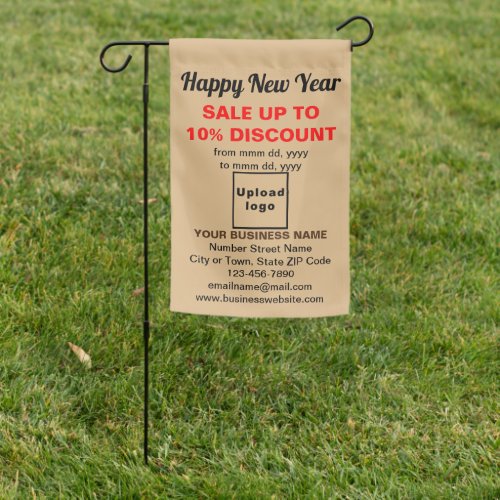 New Year Sale on Single_Sided Print Light Brown Garden Flag