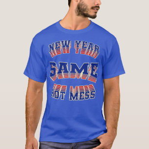 New Year Same Hot Mess Vintage Faded Text T-Shirt
