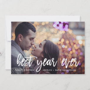 New Year Script Best Year Ever Photo Holiday Card