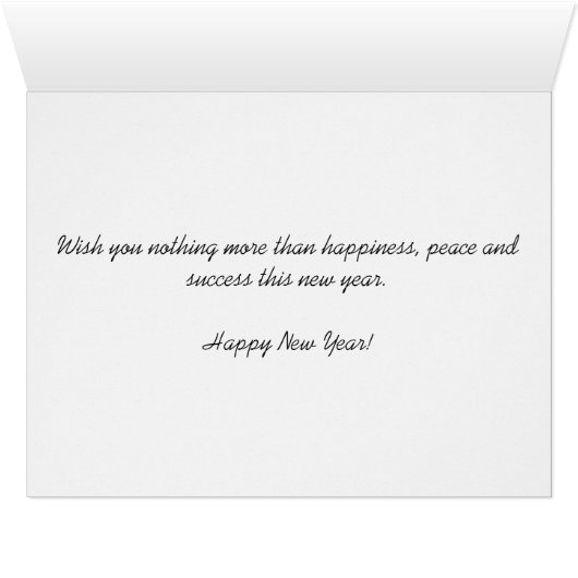 New Year Season Greeting Cards - Purple Rose (Inside Horizontal (Bottom))