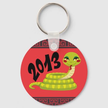 New Year Snake Keychain by Kakigori at Zazzle
