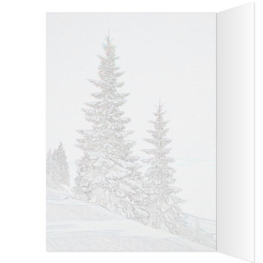 New Year Snow Trees Sister & Family Tennyson Poem (Inside (Left))