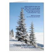 New Year Snow Trees Sister & Family Tennyson Poem (Front)