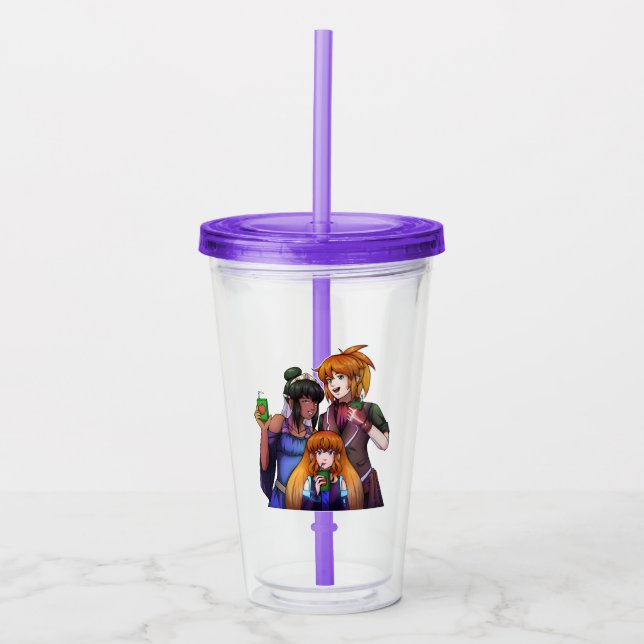 New Year Space Celebration Acrylic Tumbler (Front)