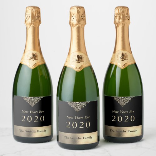 New Year Sparkling Wine Label