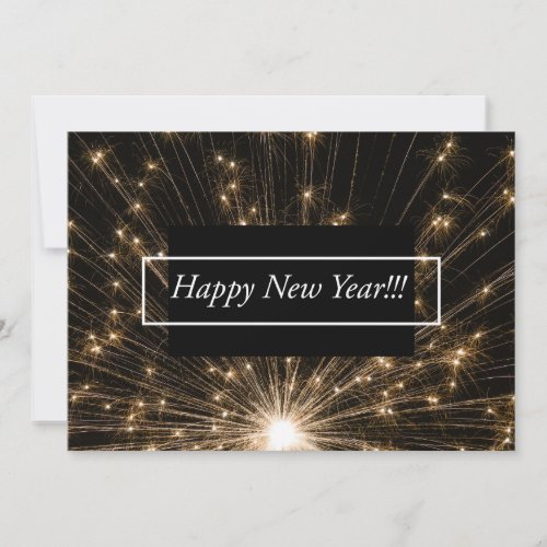 New Year Sparks  Holiday Card