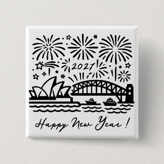 New Year Sydney Fireworks 2027 Australia Button