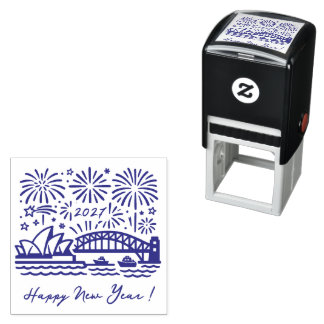 New Year Sydney Fireworks 2027 Australia Self-inking Stamp
