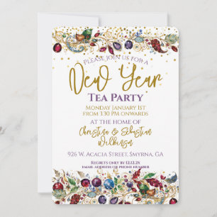 New Year Tea Party Invitation