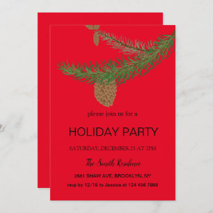 New Year the pine tree is a mammal Invitation