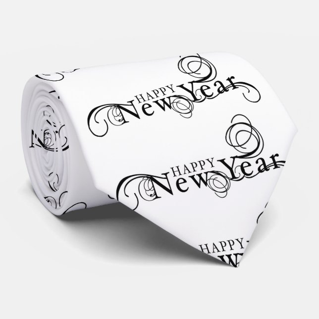 New Year Tie/Happy New Year Tie (Rolled)
